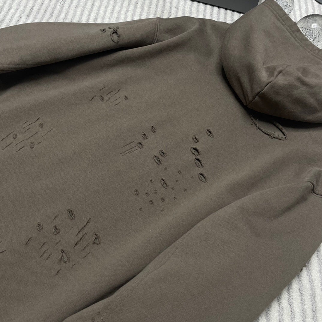 Damaged hoodie coffee color<span class="brand-imgs BL"></span>