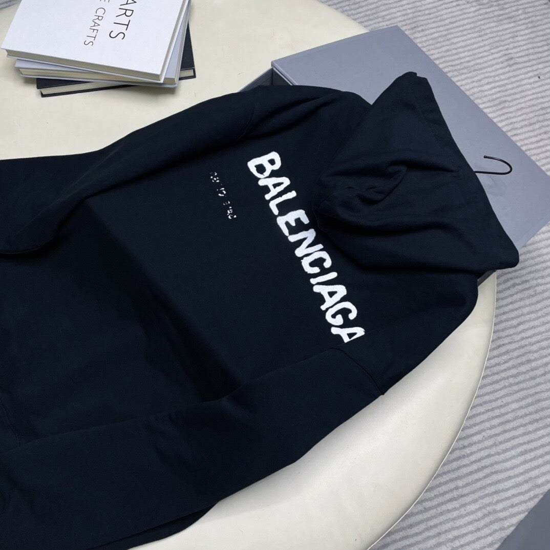 Blurred letters hoodie black<span class="brand-imgs BL"></span>