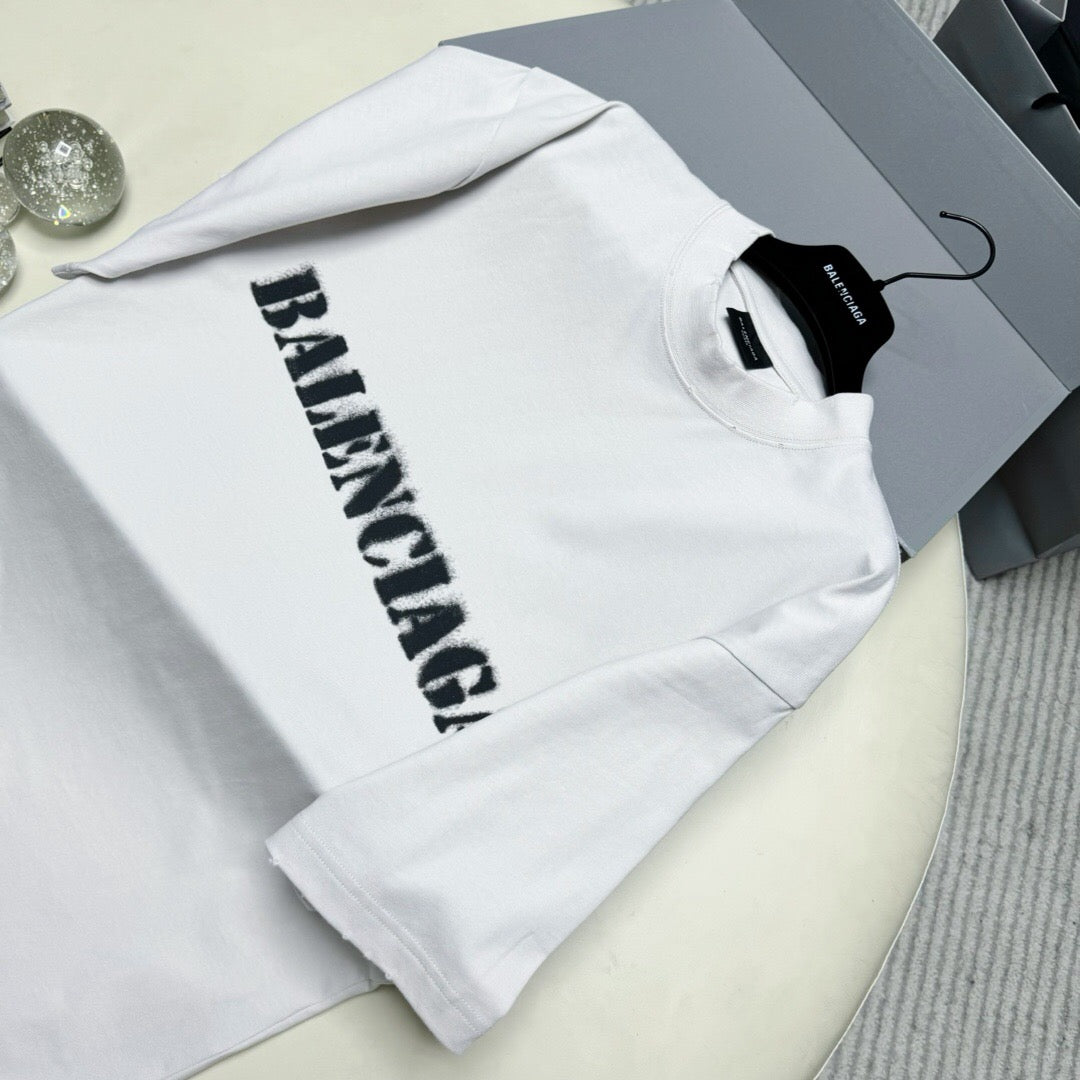 Front and back Blurred letter Short sleeve white<span class="brand-imgs BL"></span>