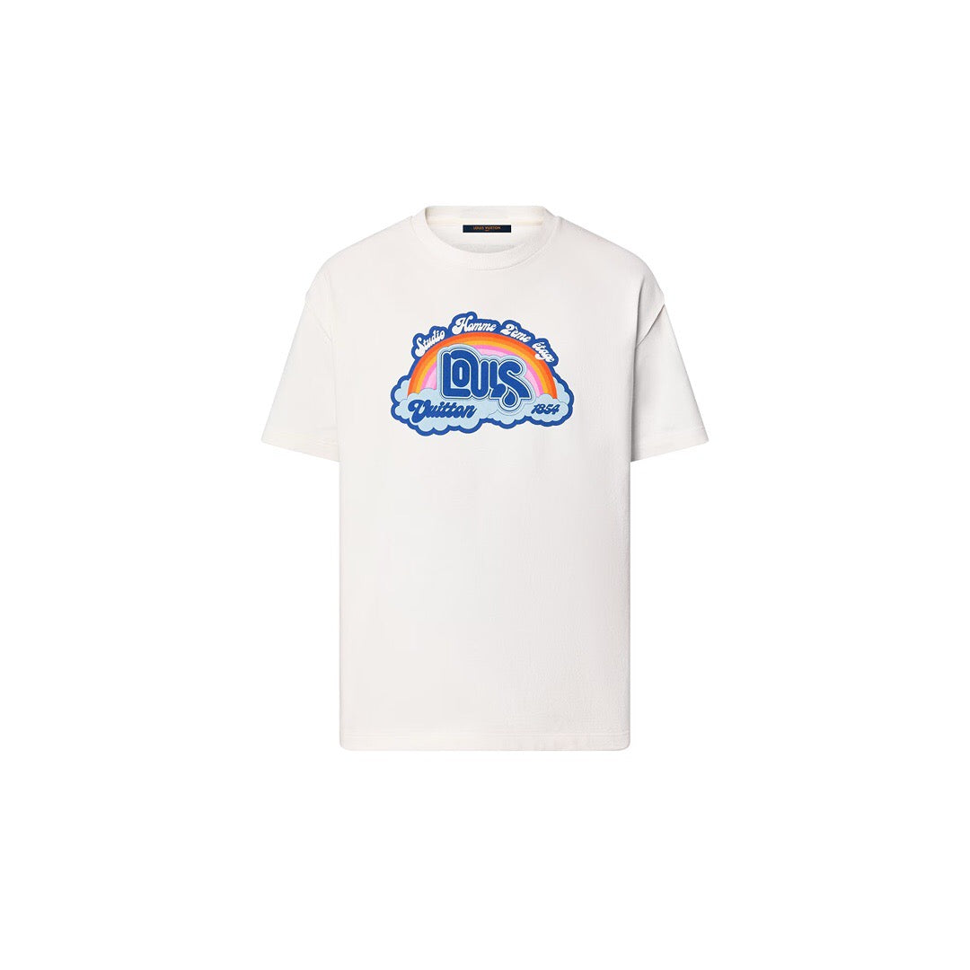 Rainbow print T-shirt white <span class="brand-imgs LV"></span>