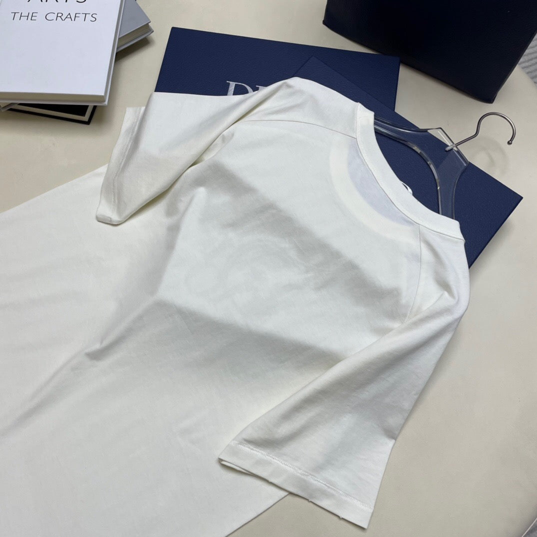 Dr letter embroidered short sleeve white <span class="brand-imgs DIOR"></span>