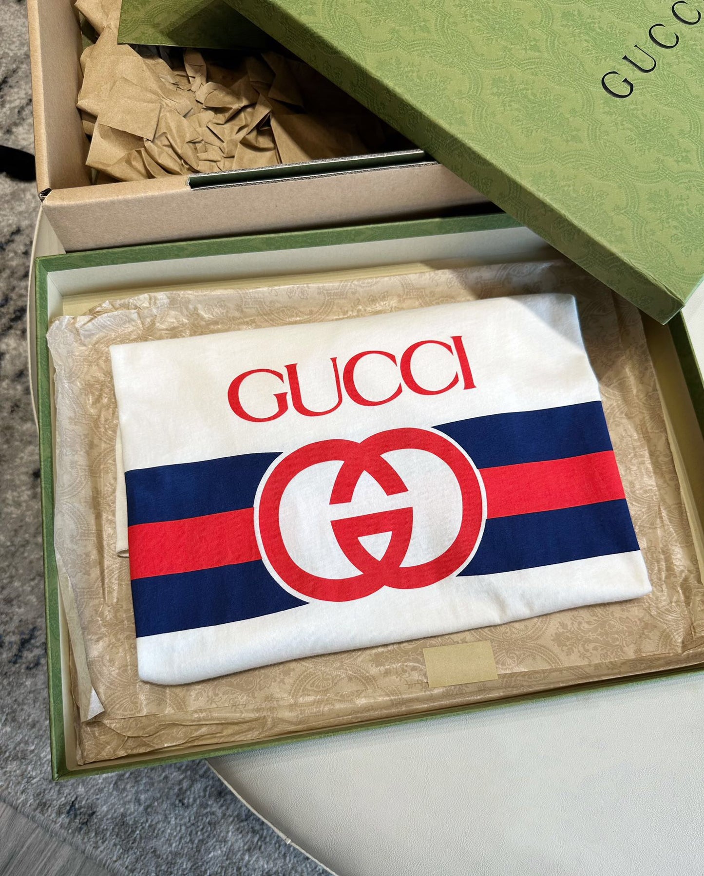 Printed ribbon gg short sleeve <span class="brand-imgs GUCCI"></span>