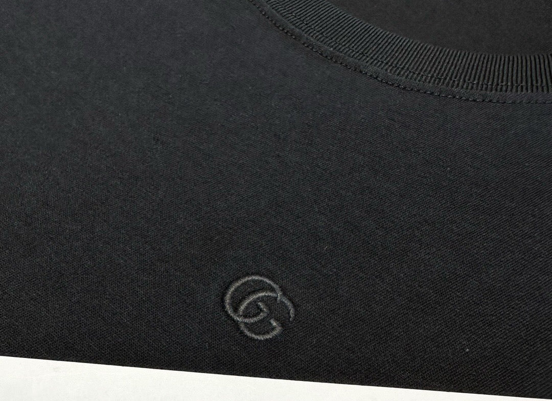 Chest embroidery gg short sleeve black<span class="brand-imgs GUCCI"></span>