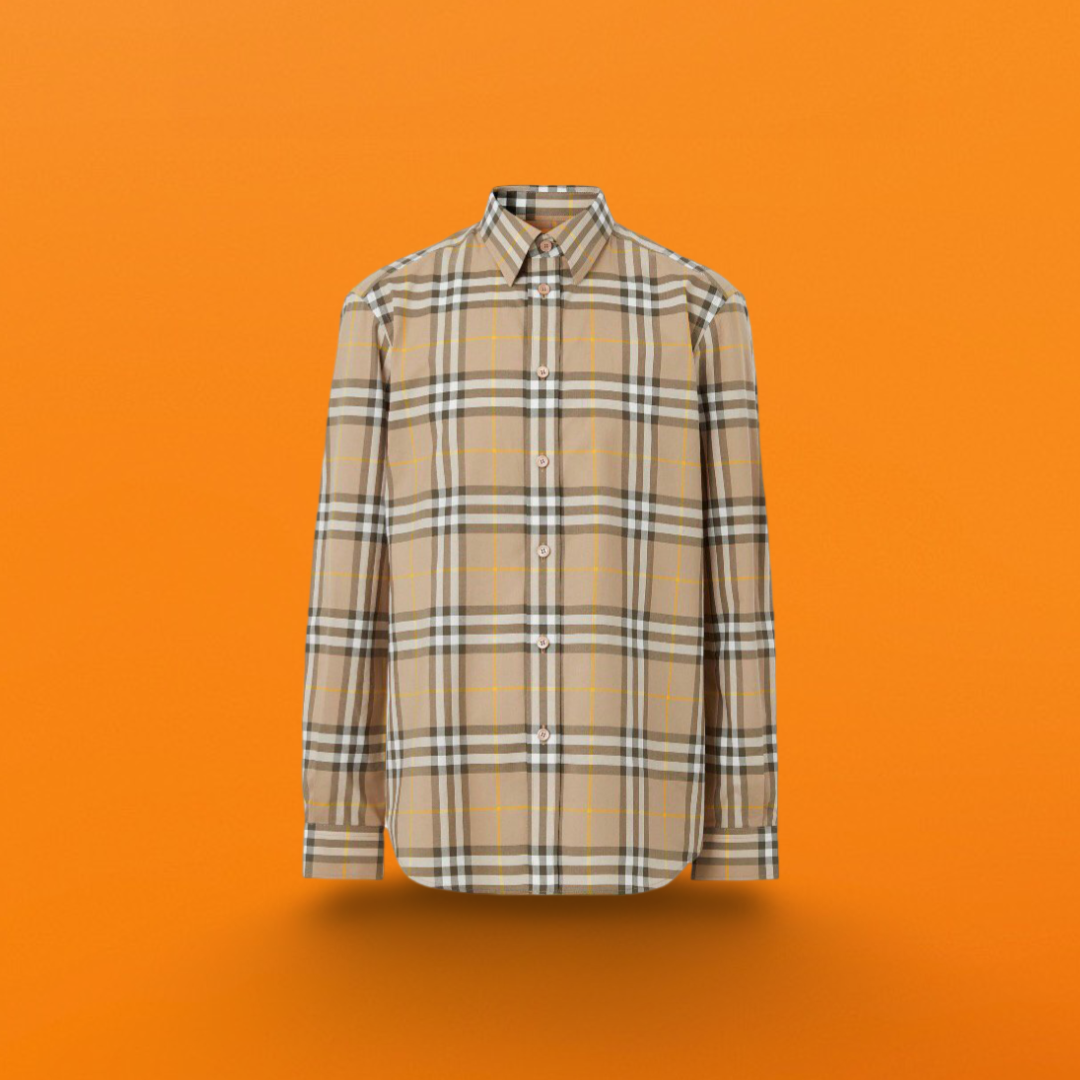 Light yellow plaid shirt <span class="brand-imgs BB"></span>