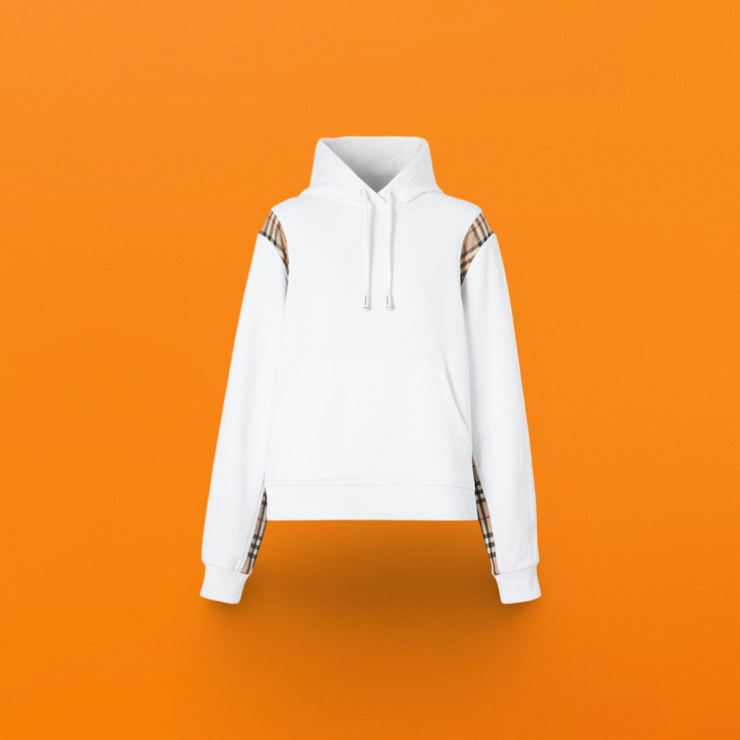 Br patchwork check hoodie white<span class="brand-imgs BB"></span>