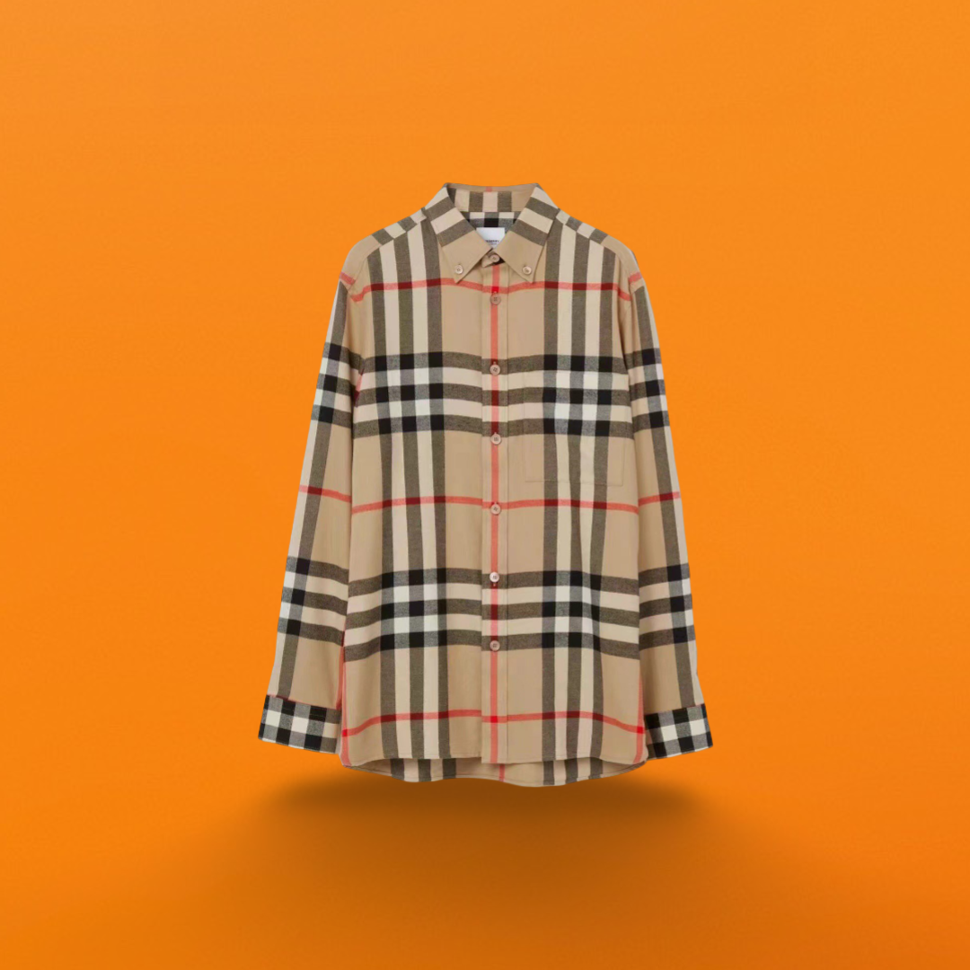 Br red striped plaid shirt khaki<span class="brand-imgs BB"></span>