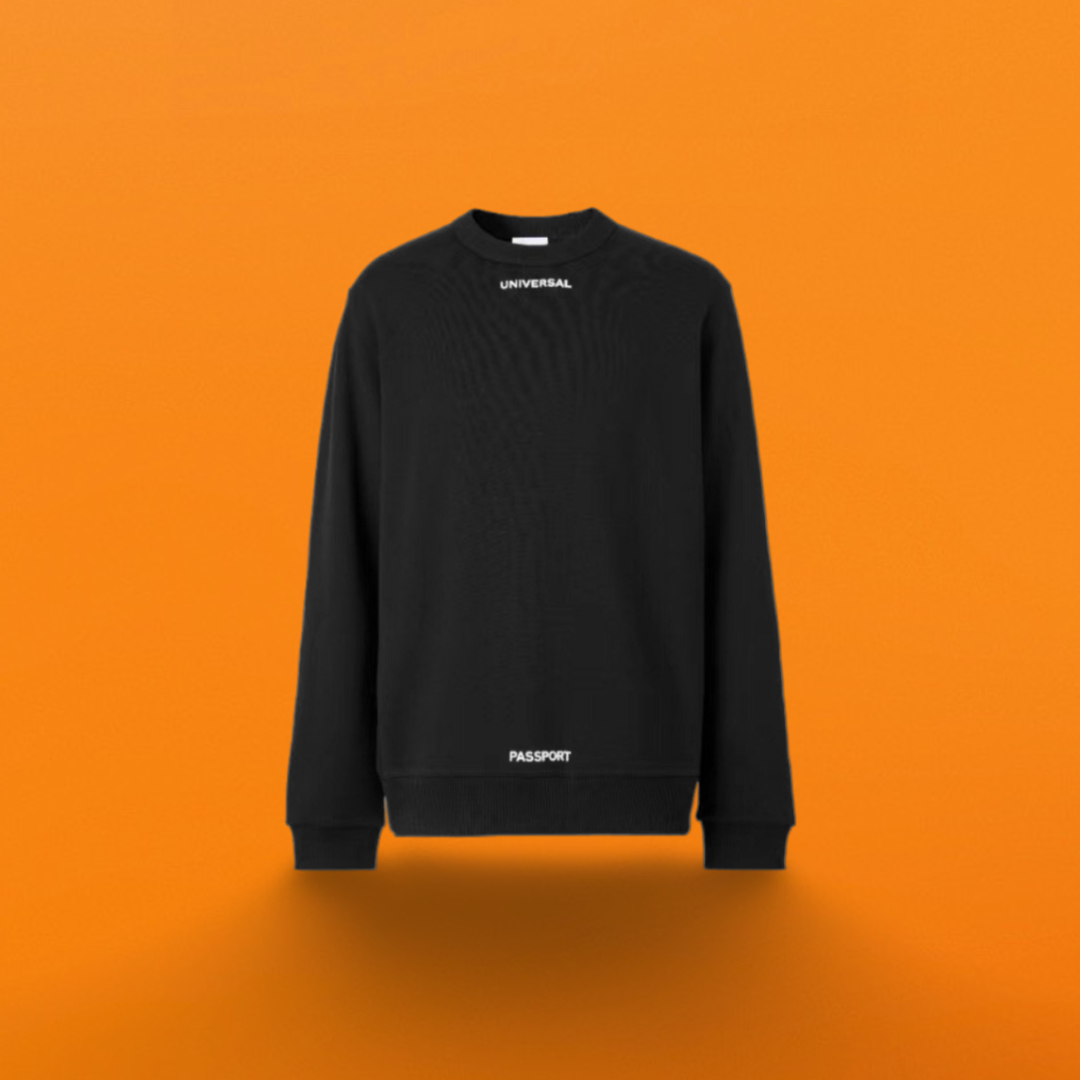 Br slogan print crew neck pullover<span class="brand-imgs BB"></span>