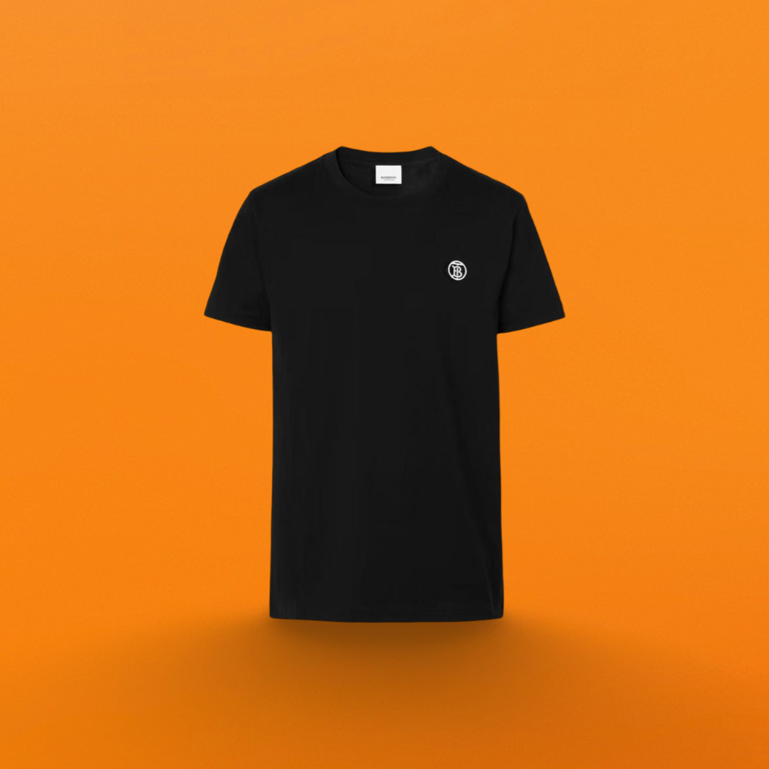 Round chest embroidery Short sleeve black <span class="brand-imgs BB"></span>