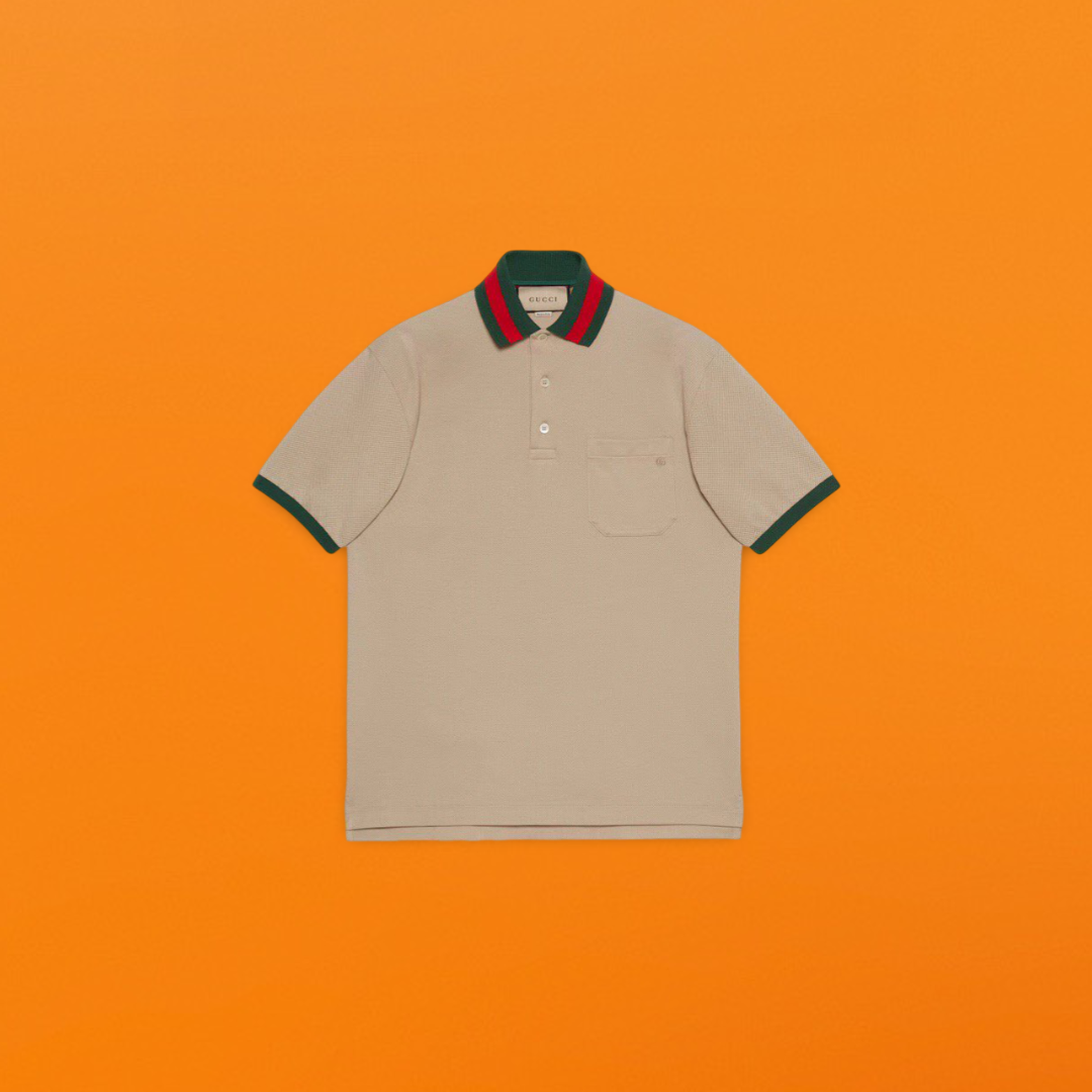 Web collar Polo khaki <span class="brand-imgs GUCCI"></span>