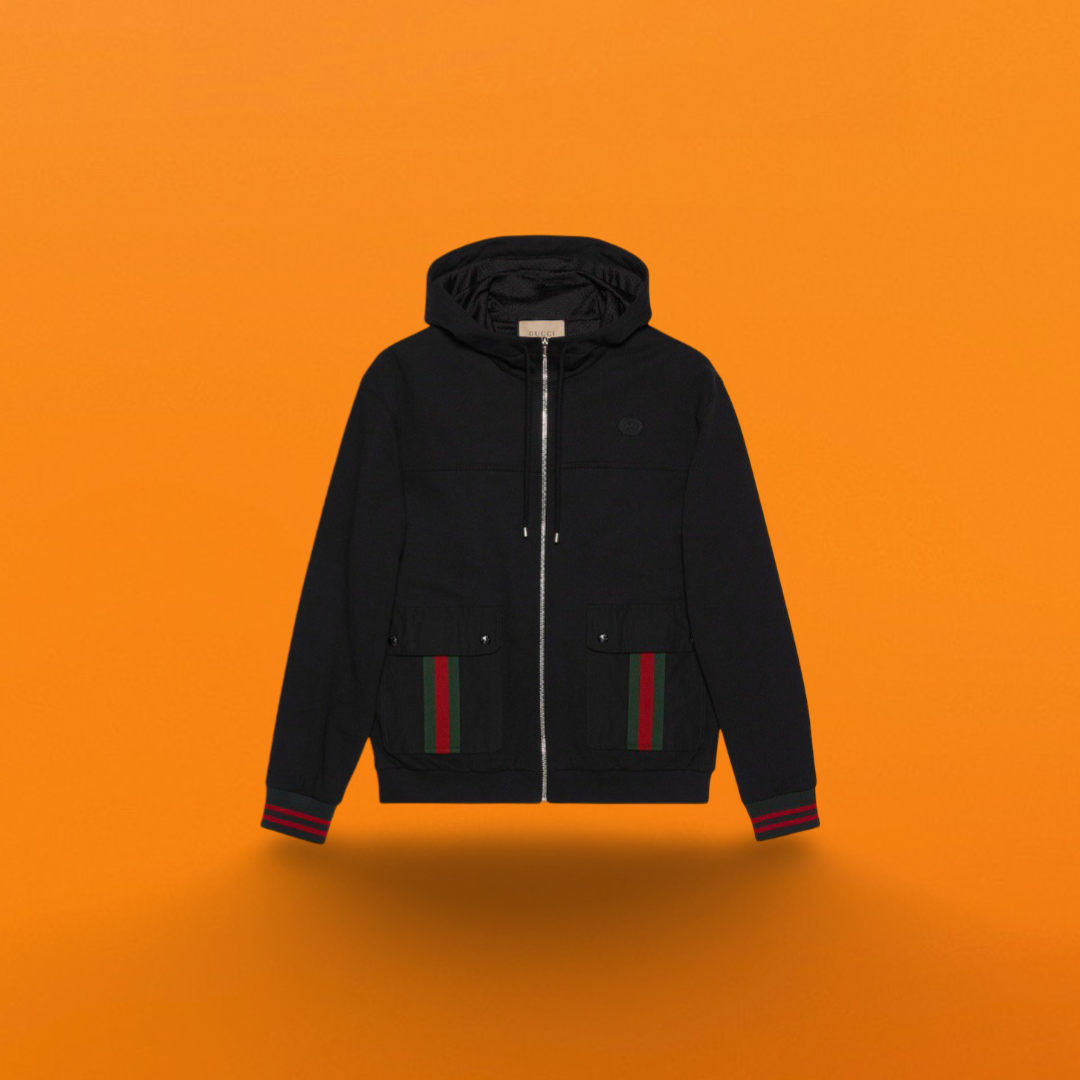 Gu webbing work jacket black<span class="brand-imgs GUCCI"></span>
