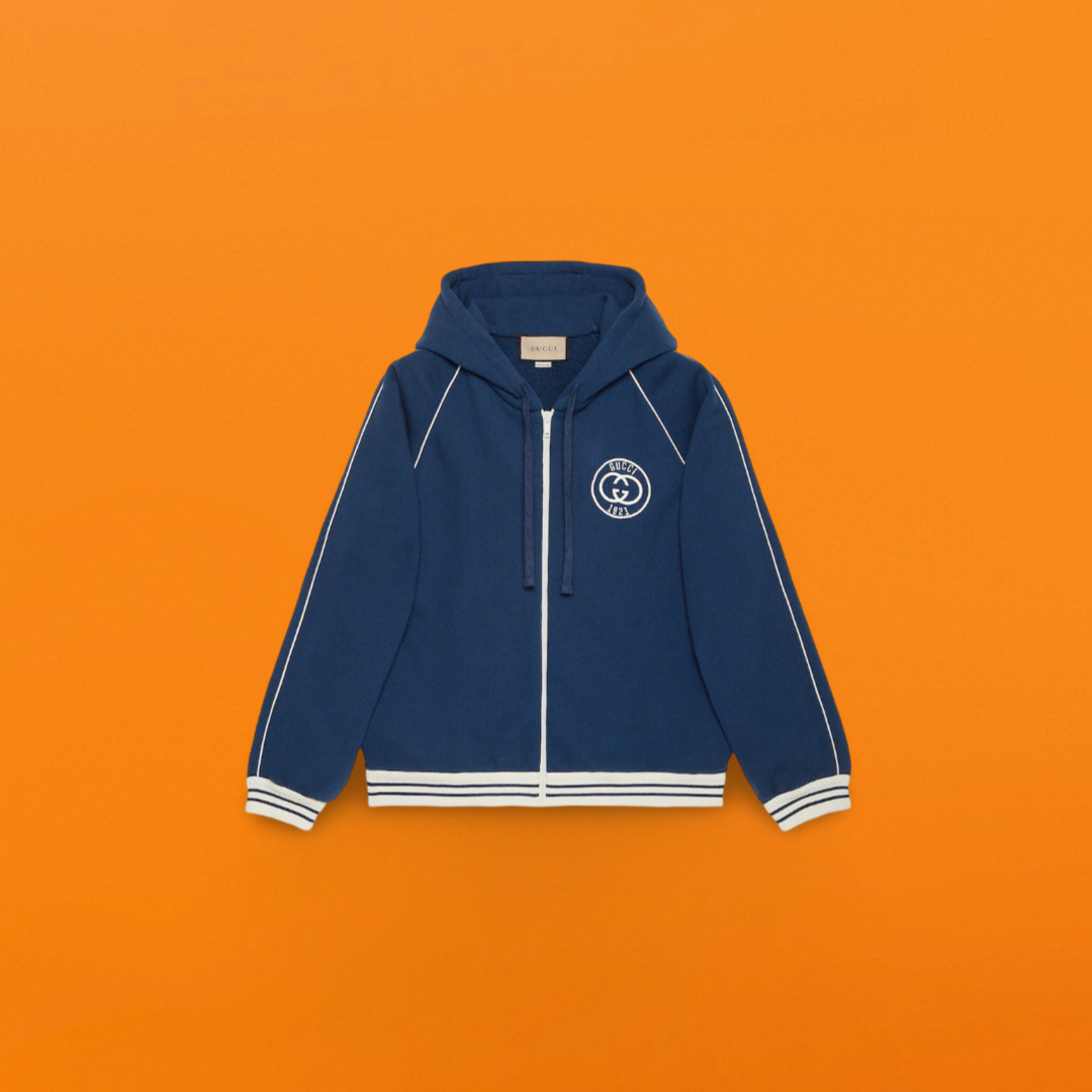Gu blue double g interlocking jacket<span class="brand-imgs GUCCI"></span>