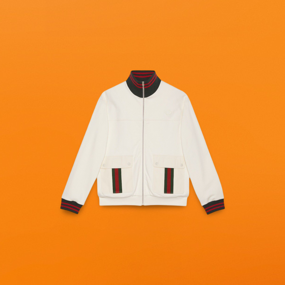 Gu webbing work jacket white<span class="brand-imgs GUCCI"></span>