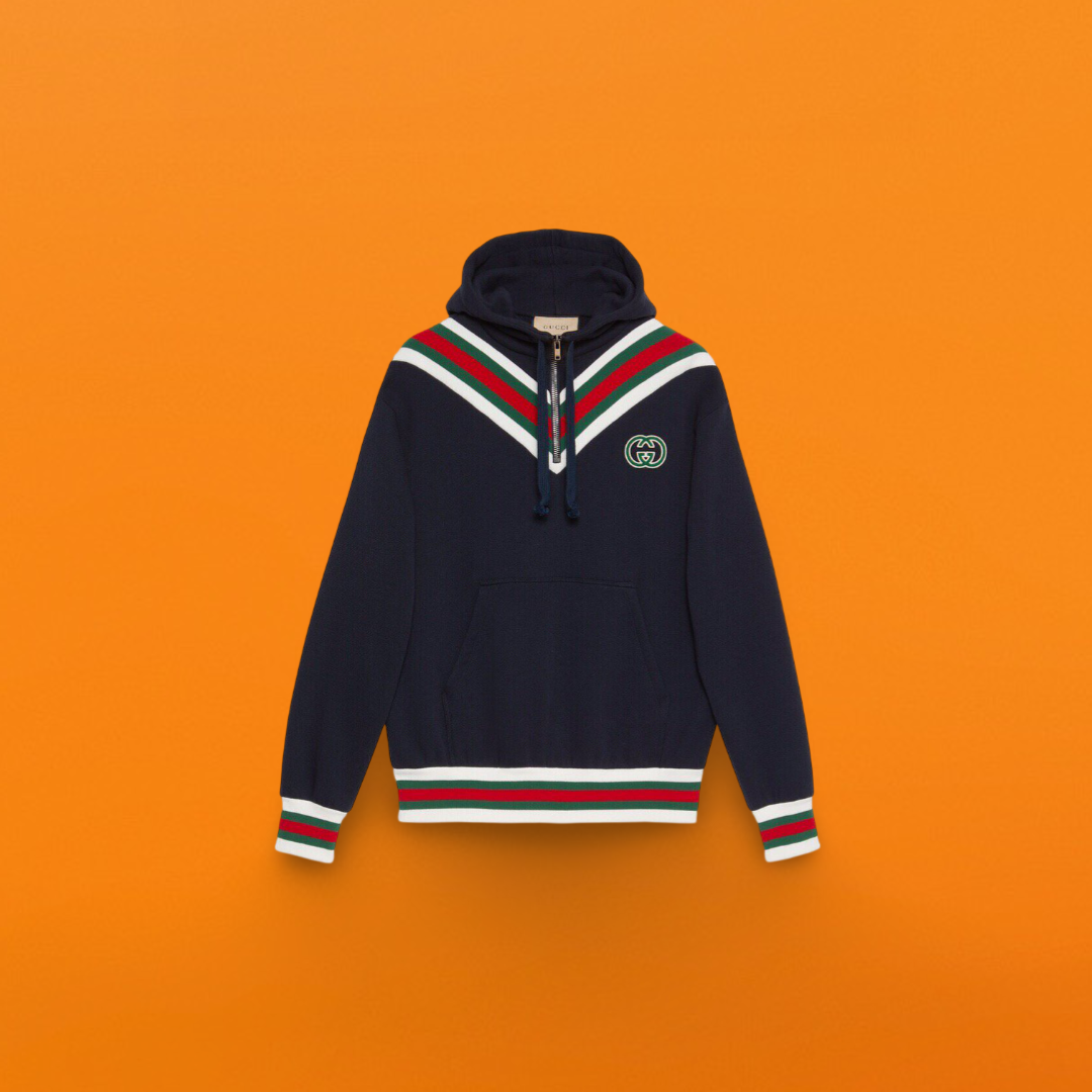 Red and green v shaped hoodie <span class="brand-imgs GUCCI"></span>