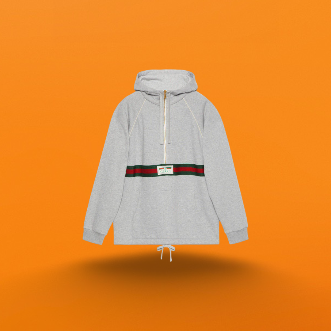 G grey Red green web sweatshirt<span class="brand-imgs GUCCI"></span>
