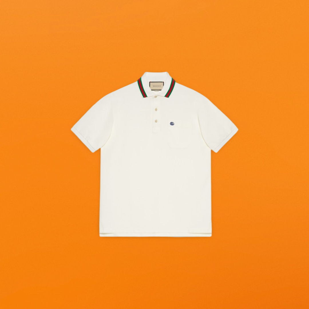 Gg blue label embroidered Polo shirt<span class="brand-imgs GUCCI"></span>