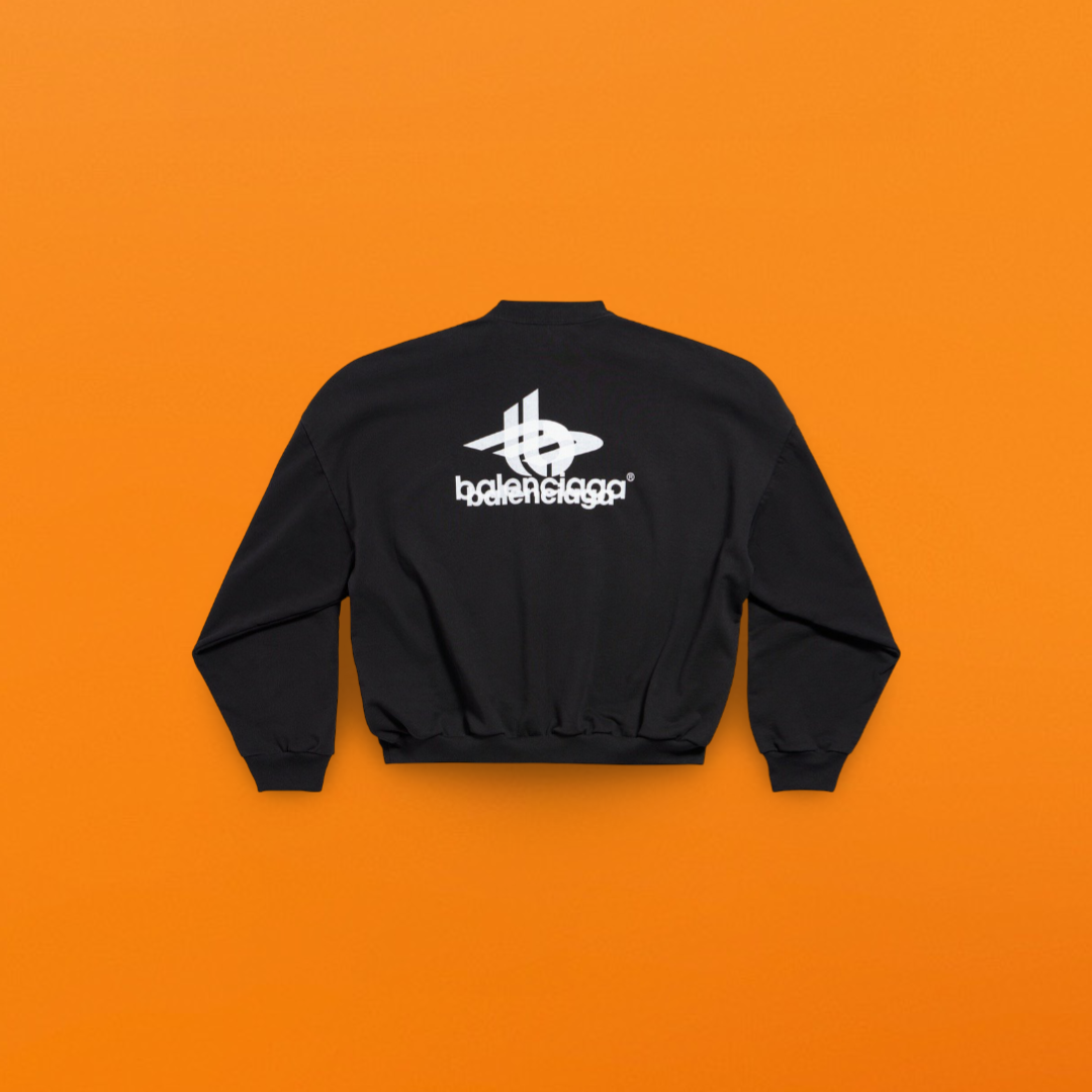 Overlapping printed crew neck sweatshirt<span class="brand-imgs BL"></span>