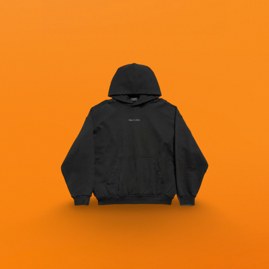 Hot diamond back letter hoodie black<span class="brand-imgs BL"></span>