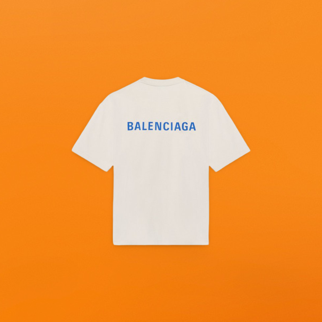 Short sleeved shirt with blue print on the back<span class="brand-imgs BL"></span>