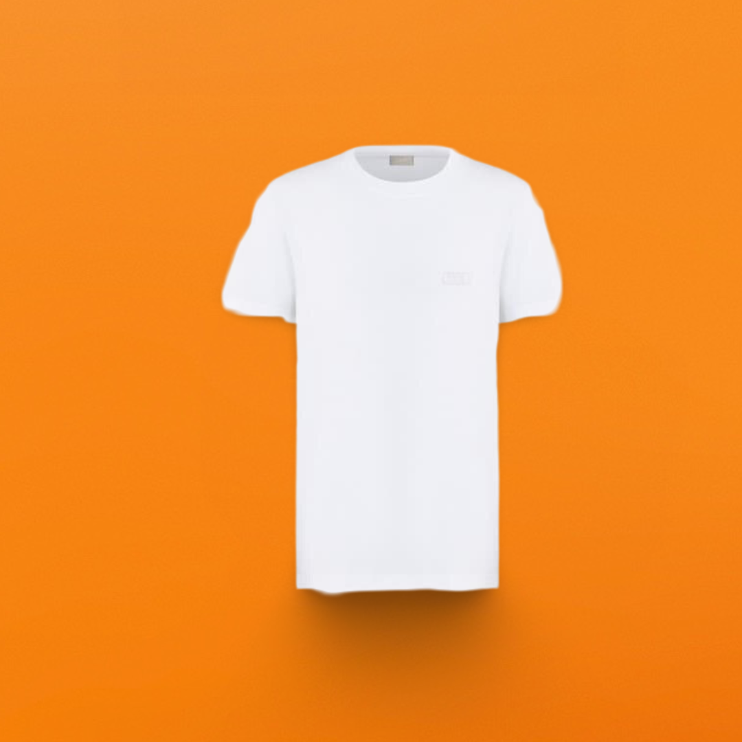 Square embroidered letter T-shirt white <span class="brand-imgs DIOR"></span>