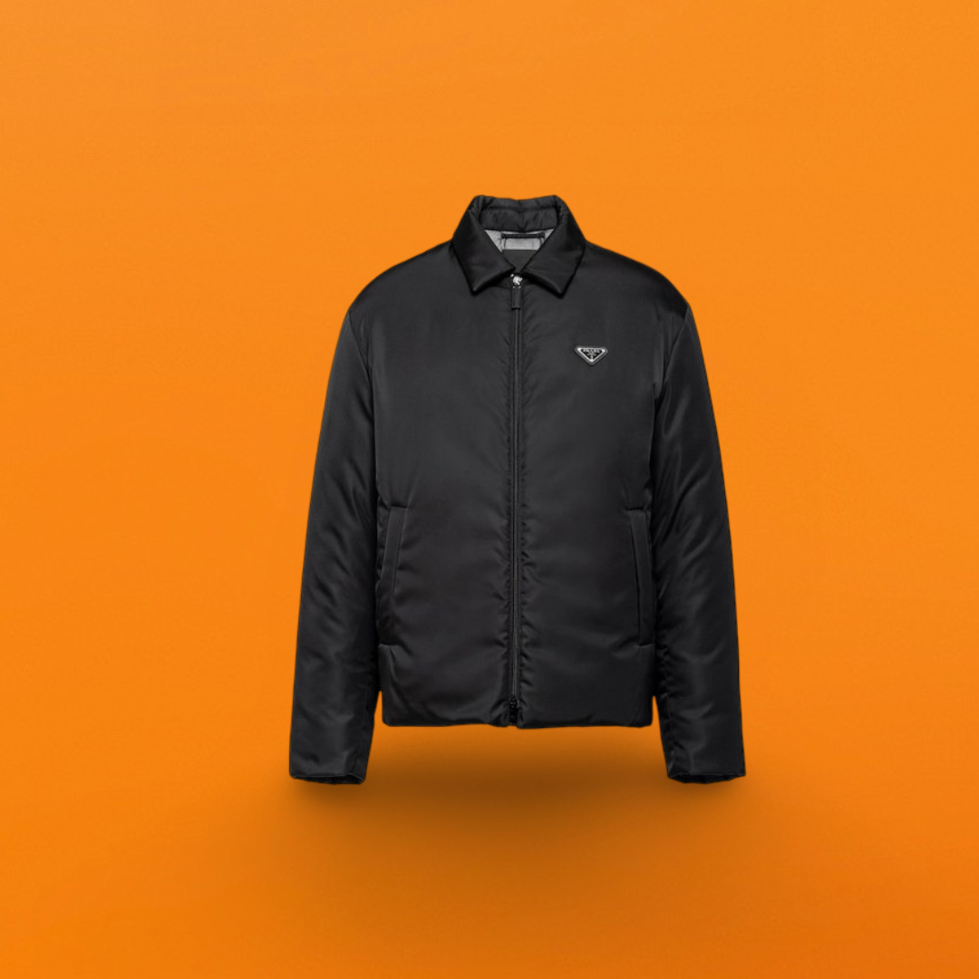 PR nylon triangle logo down jacket <span class="brand-imgs PD"></span>