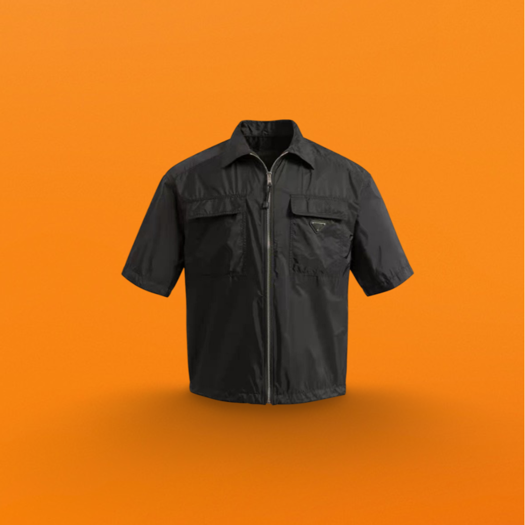 Nylon triangle zipper shirt <span class="brand-imgs PD"></span>