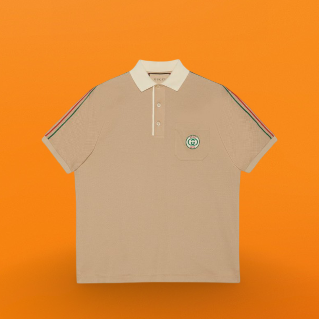 G interlocking embroidered small logo ribbon Polo shirt<span class="brand-imgs GUCCI"></span>