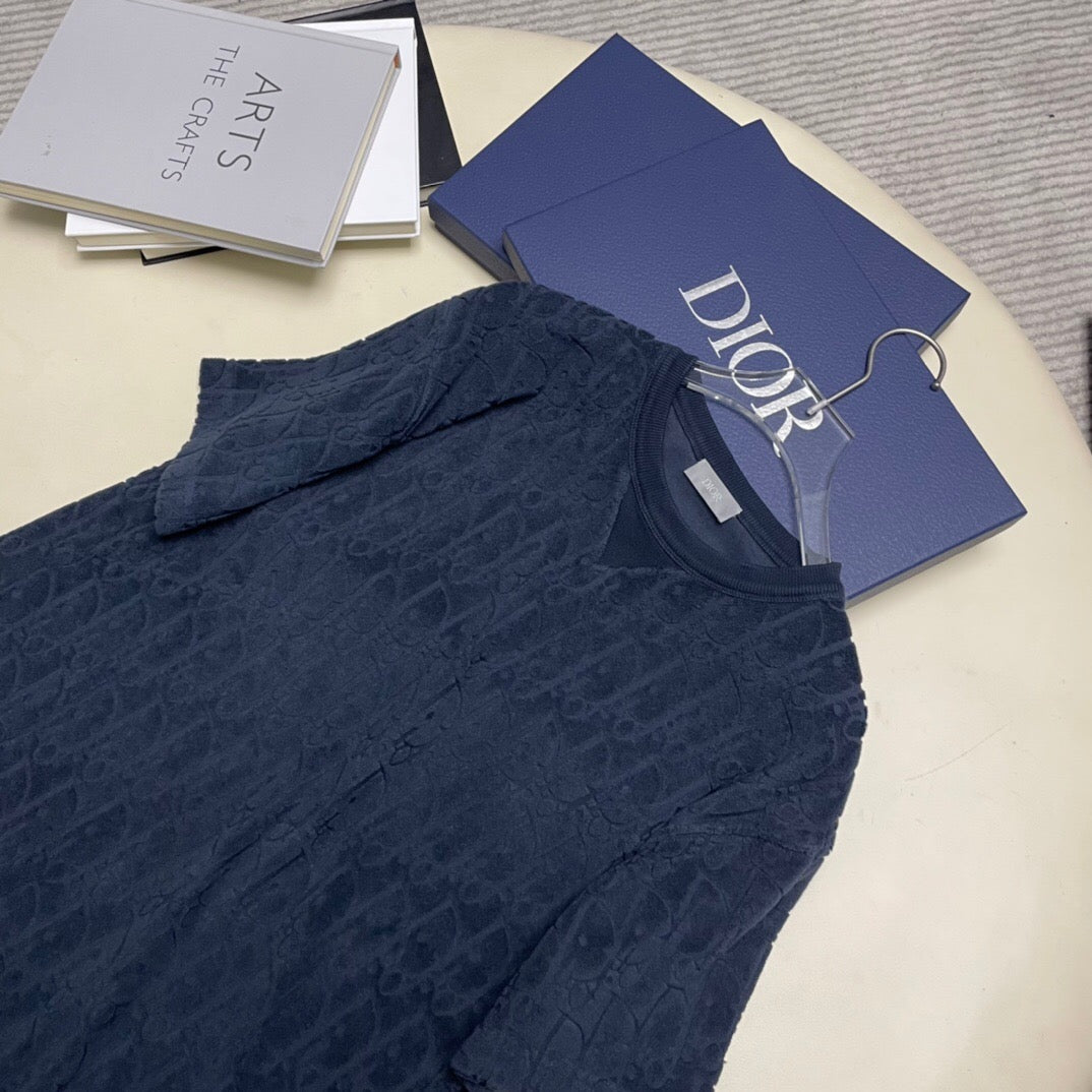 Dr logo towel short sleeve dark blue <span class="brand-imgs DIOR"></span>