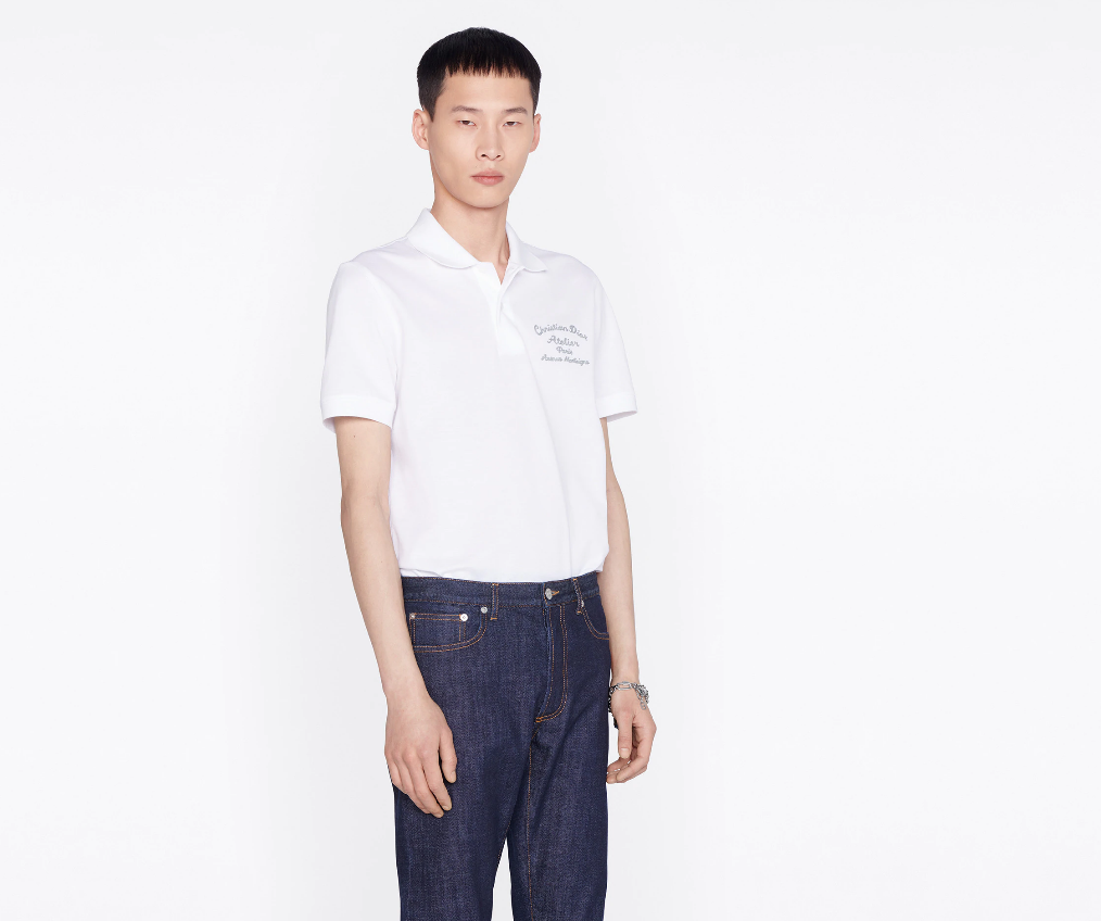 Dr chain polo shirt white <span class="brand-imgs DIOR"></span>