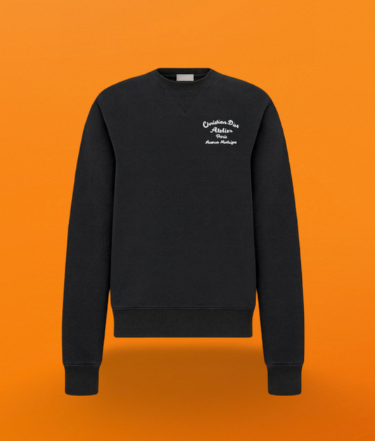 CD chain embroidery sweatshirt black <span class="brand-imgs DIOR"></span>