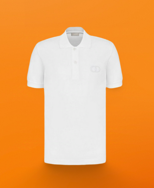 CD embroidery polo shirt white <span class="brand-imgs DIOR"></span>
