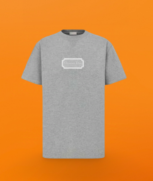 CD square embroidered short sleeve grey <span class="brand-imgs DIOR"></span>