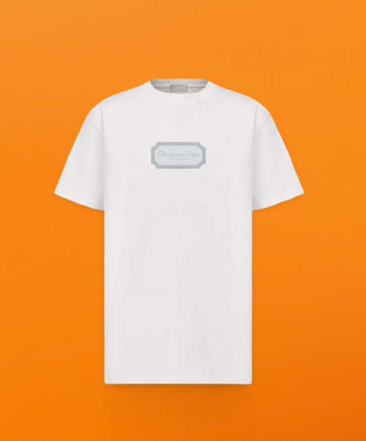 CD square embroidery short sleeve white <span class="brand-imgs DIOR"></span>