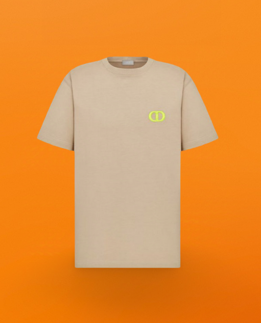 Classic embroidery short sleeve apricot <span class="brand-imgs DIOR"></span>