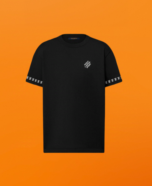 Cuf logo jacquard Short sleeve black <span class="brand-imgs LV"></span>