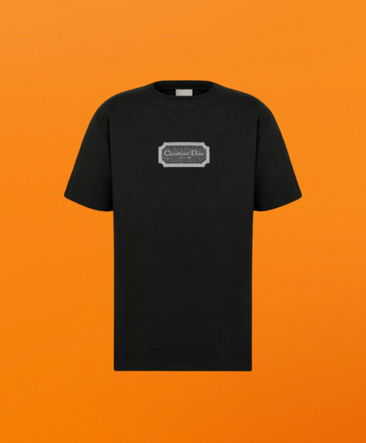 D square embroidered short sleeve black <span class="brand-imgs DIOR"></span>