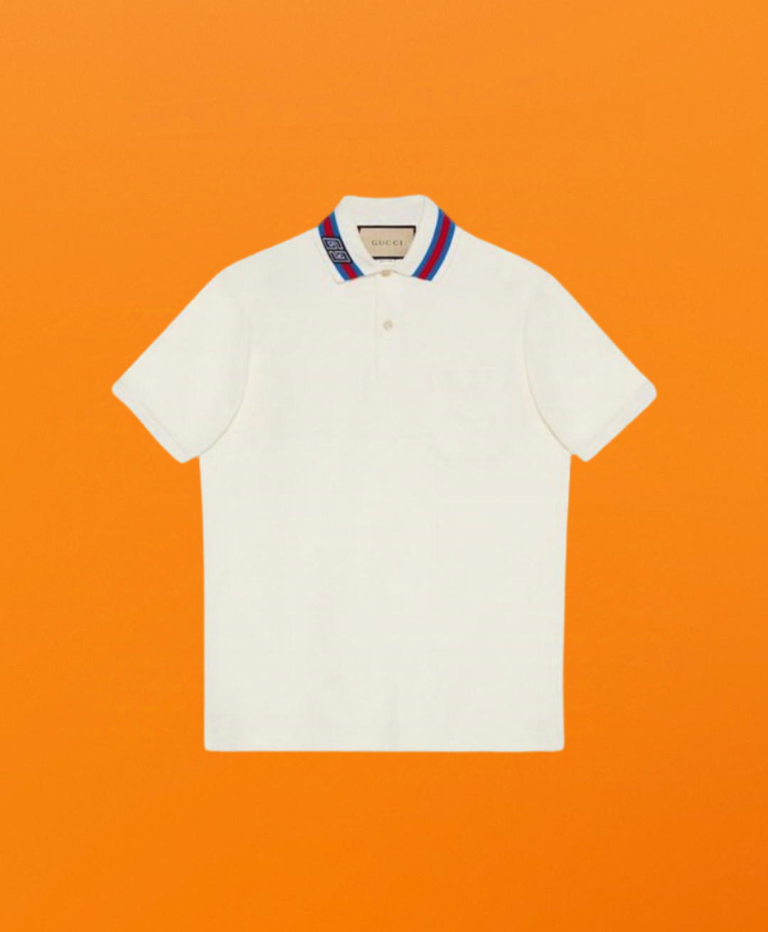 Double g patch polo shirt white<span class="brand-imgs GUCCI"></span>