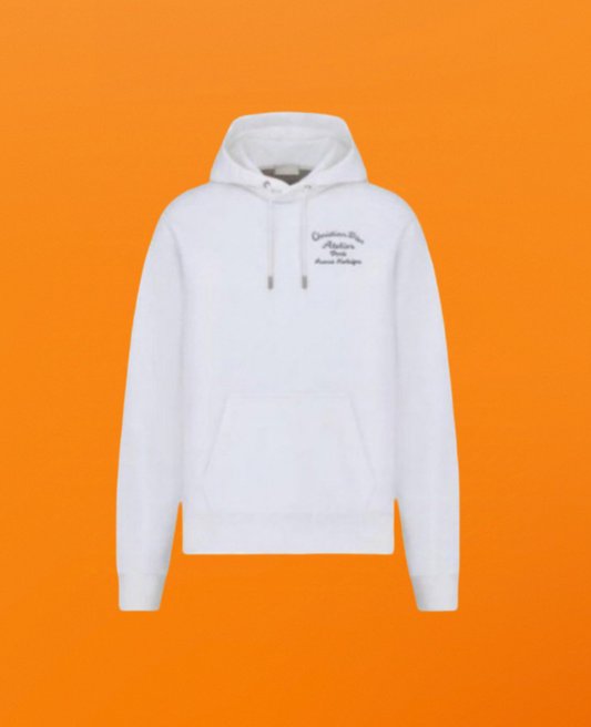 Dr chain embroidery hoodie white <span class="brand-imgs DIOR"></span>