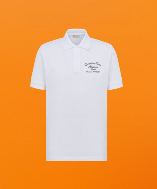 Dr chain polo shirt white <span class="brand-imgs DIOR"></span>