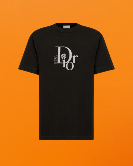 Dr letter embroidered short sleeves black <span class="brand-imgs DIOR"></span>