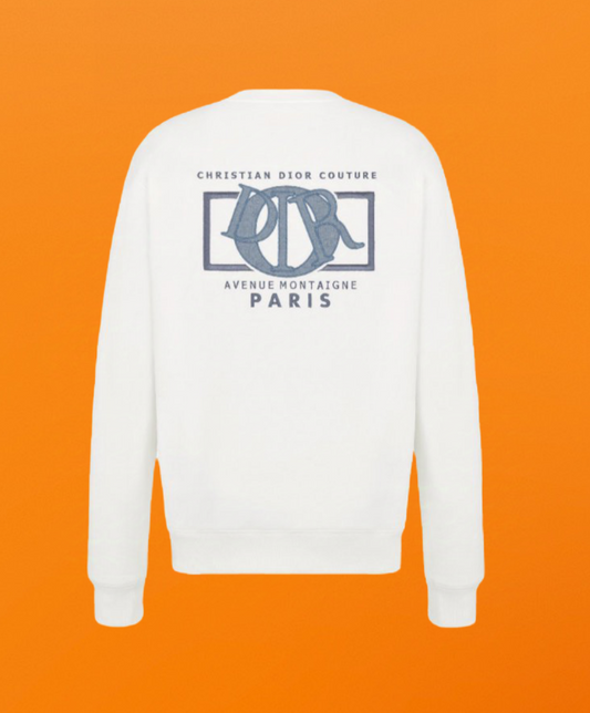 Dr patchwork embroidered sweatshirt White <span class="brand-imgs DIOR"></span>