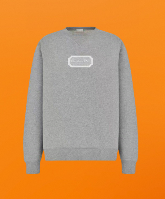 Dr square embroidered sweatshirt grey <span class="brand-imgs DIOR"></span>