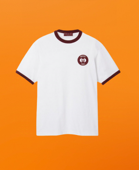 Embroidered 1921 white T-shirt <span class="brand-imgs GUCCI"></span>
