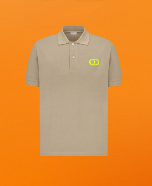 Embroidered Polo shirt short sleeve apricot <span class="brand-imgs DIOR"></span>