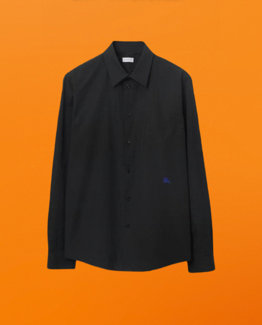 Equestrian EI embroidery poplin shirt Black<span class="brand-imgs BB"></span>