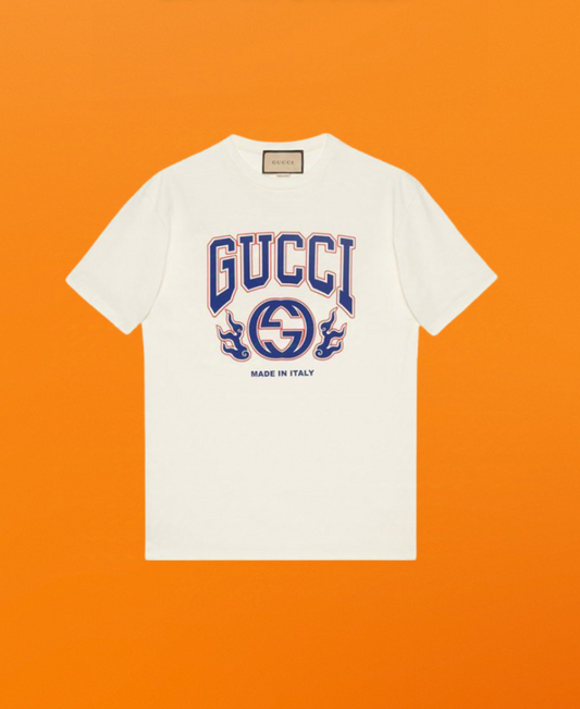 Flame gg print Short sleeve white<span class="brand-imgs GUCCI"></span>