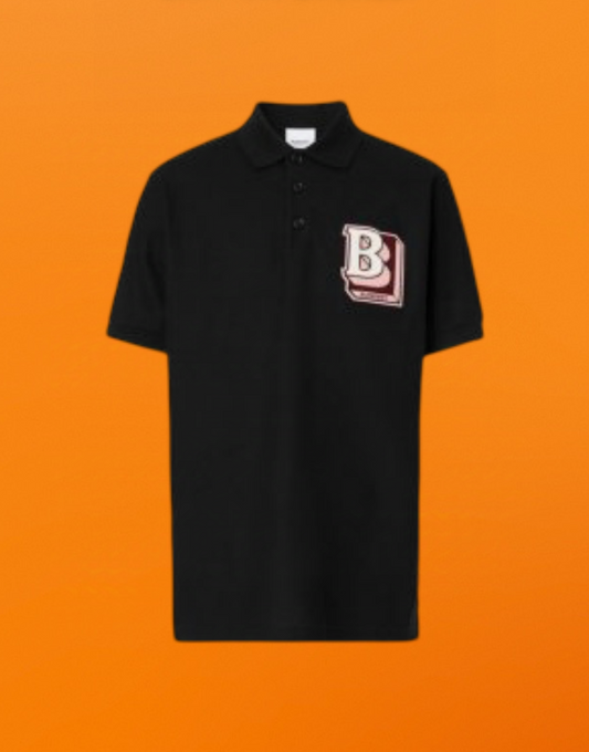 Towel patch mesh polo shirt black <span class="brand-imgs BB"></span>
