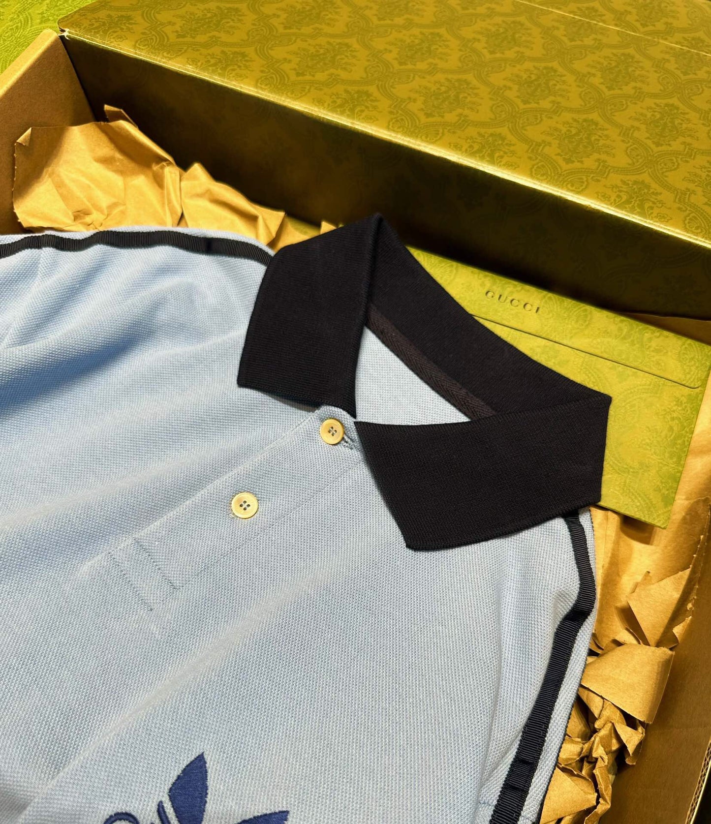 Co branded polo light blue<span class="brand-imgs GUCCI"></span>