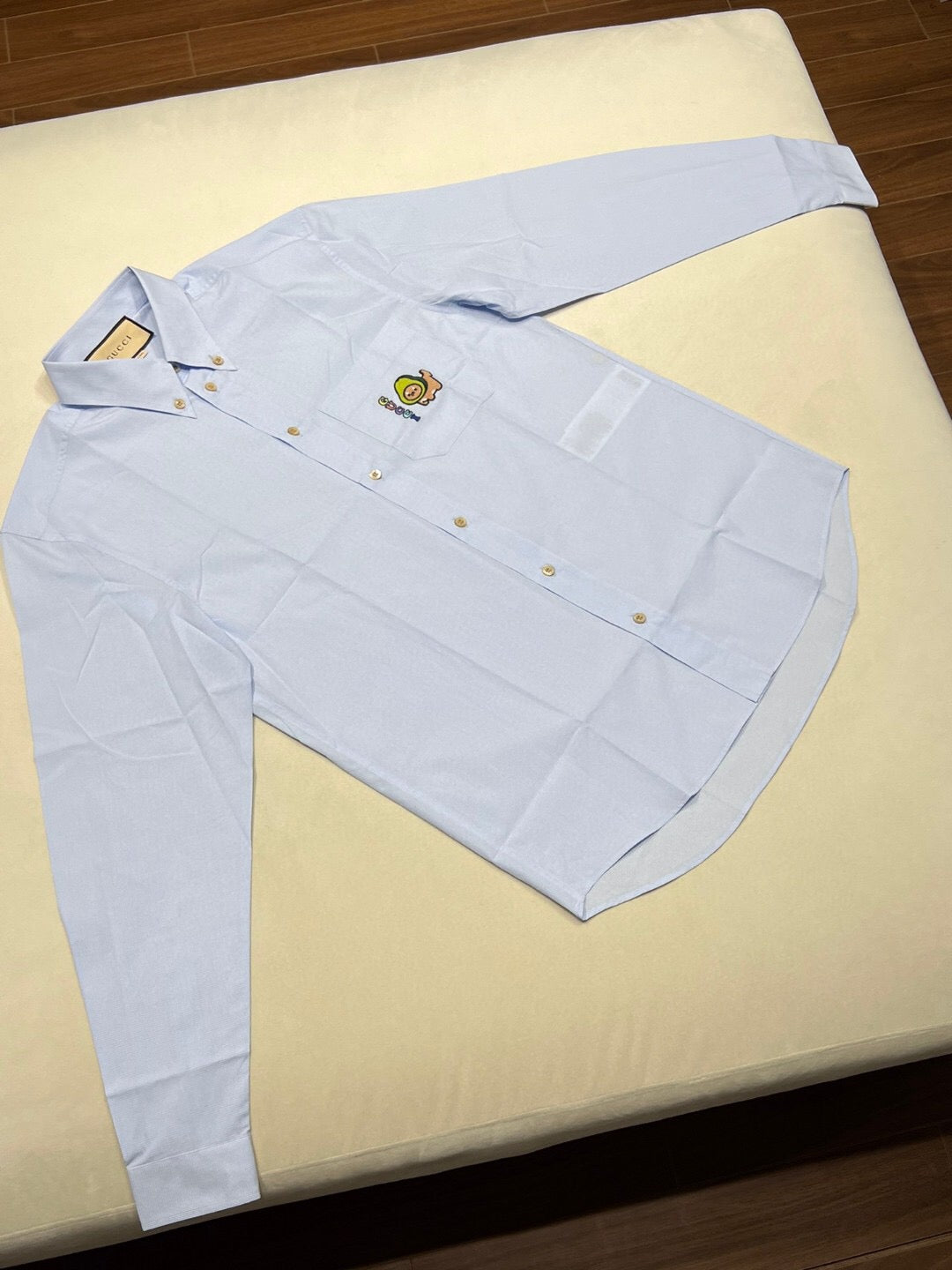 G puppy embroidery shirt blue<span class="brand-imgs GUCCI"></span>