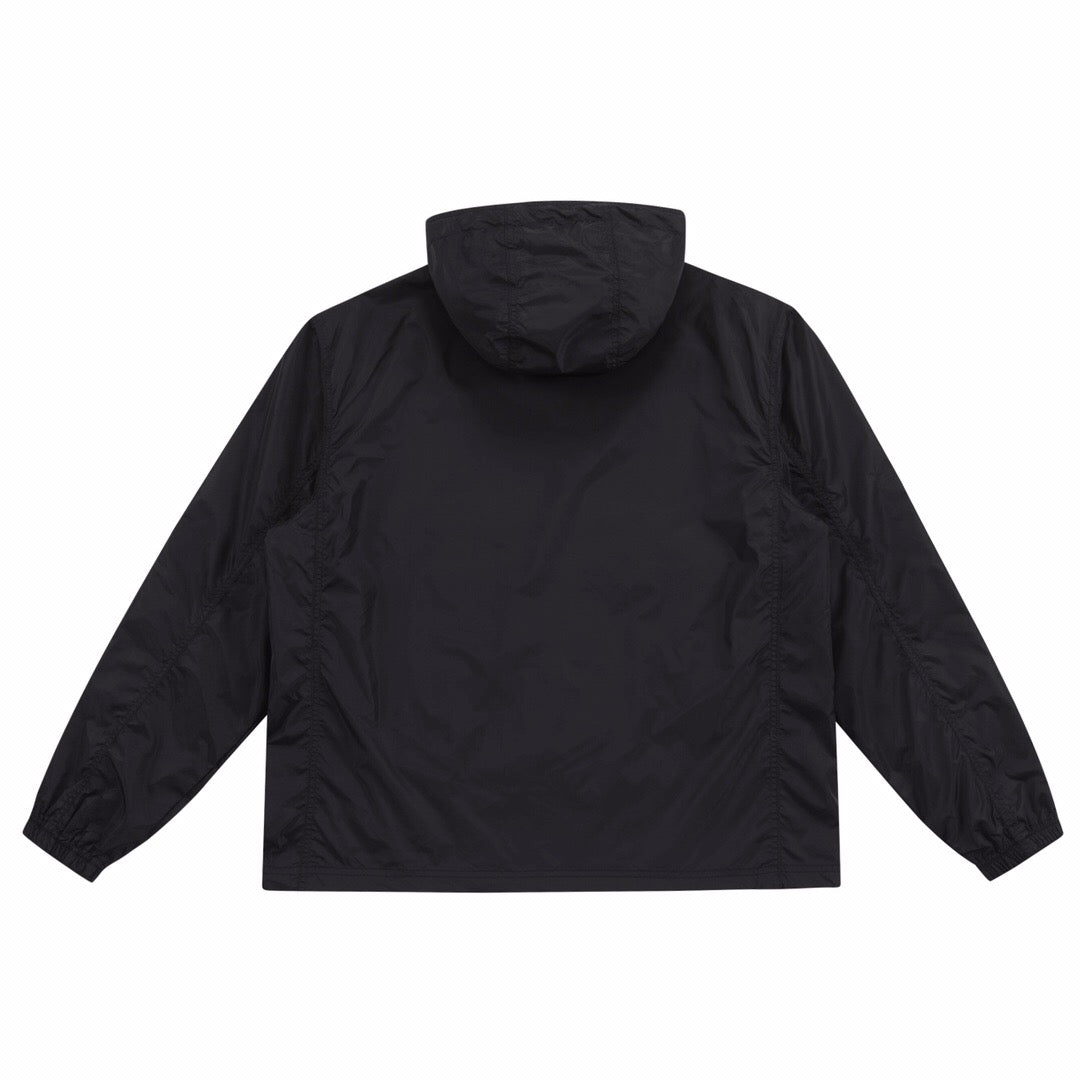 Nylon triangle logo half zip jacket <span class="brand-imgs PD"></span>