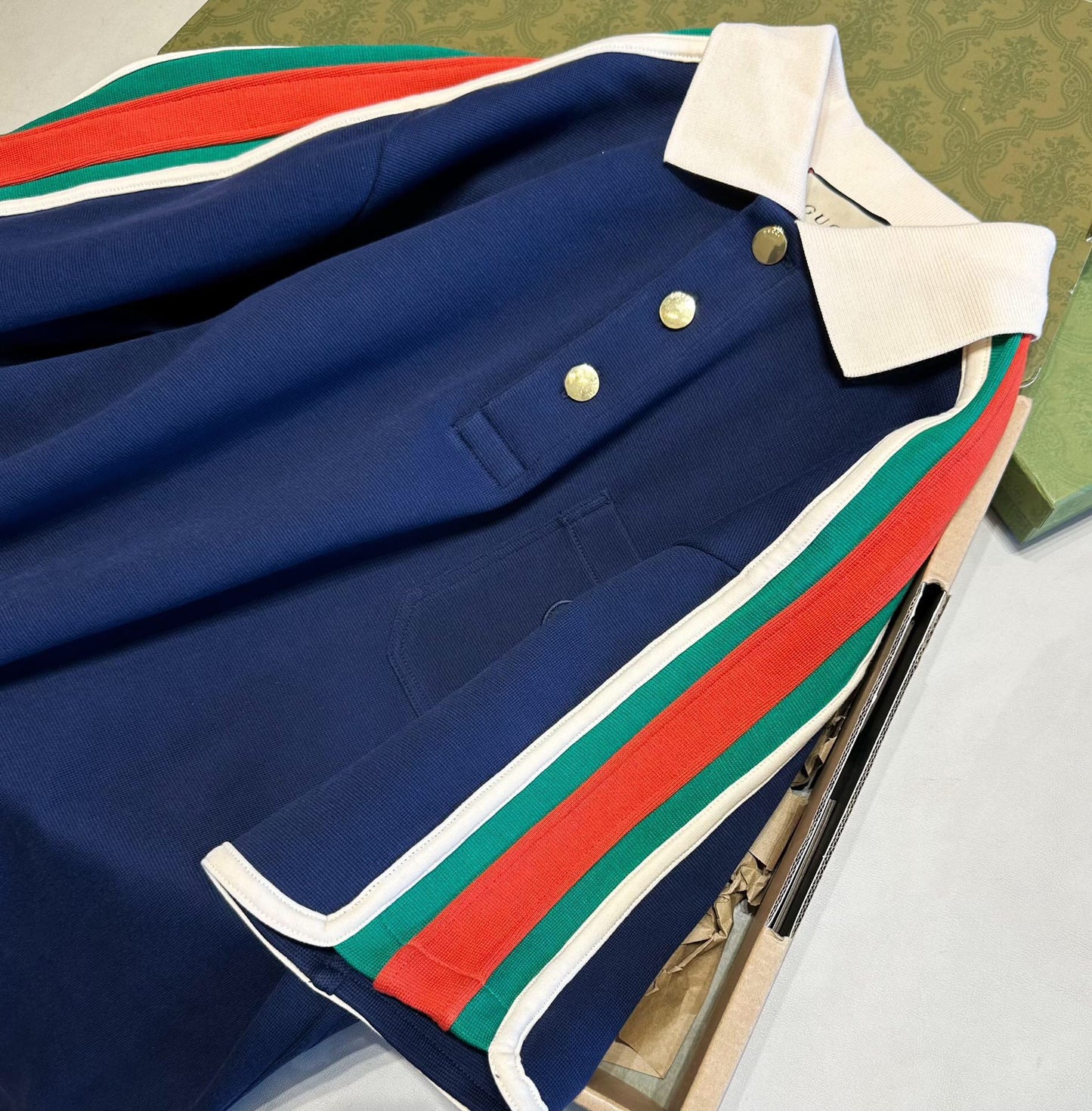 Red and green ribbon Polo shirt<span class="brand-imgs GUCCI"></span>